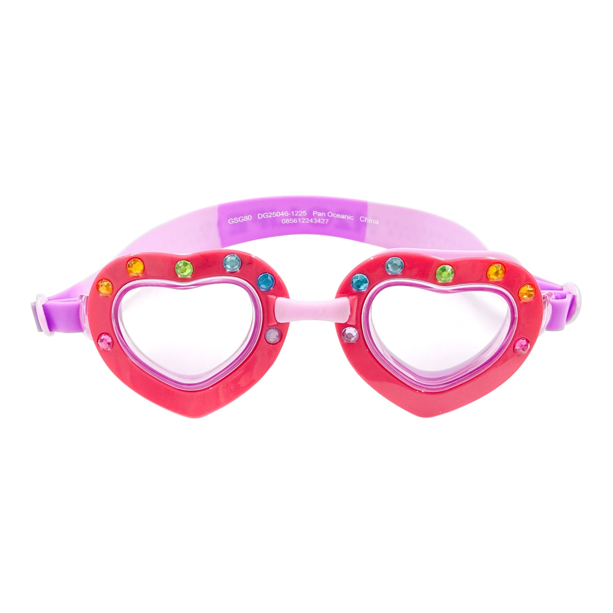 Heart Bling swim goggles