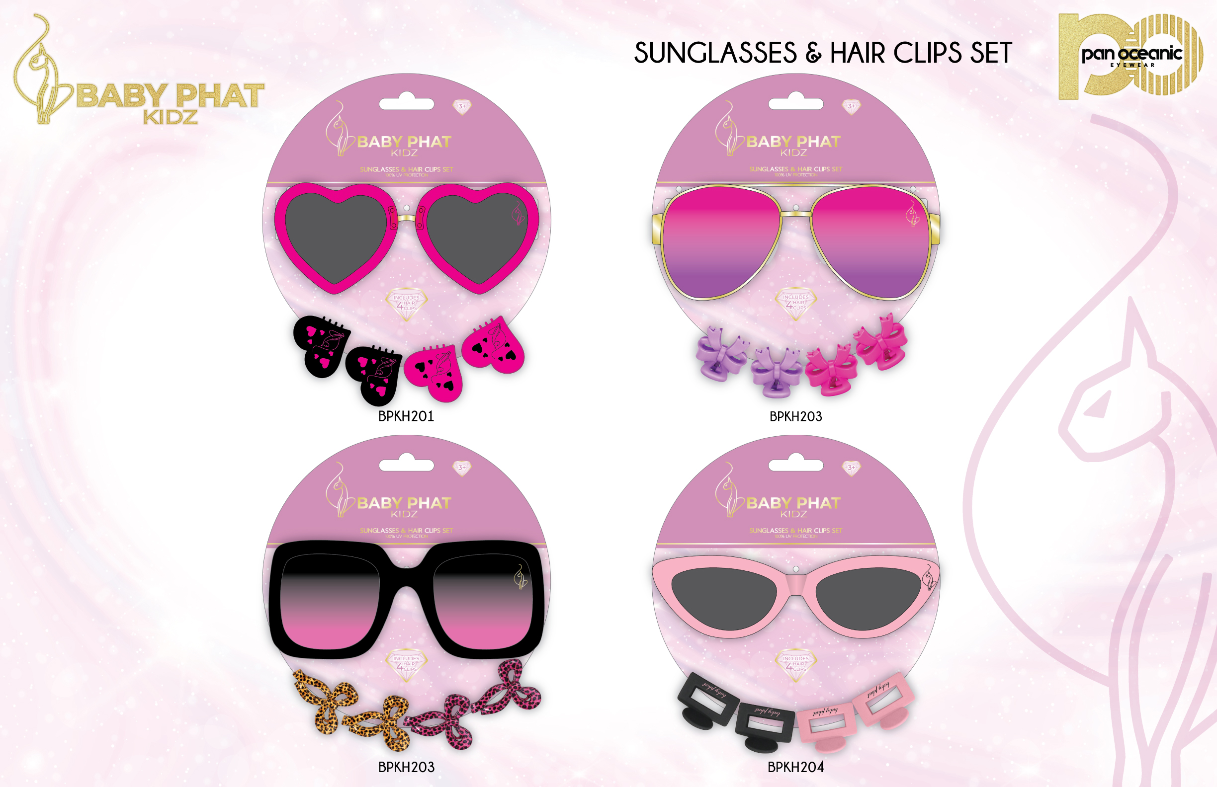Sunglasses & Hair Clip Sets