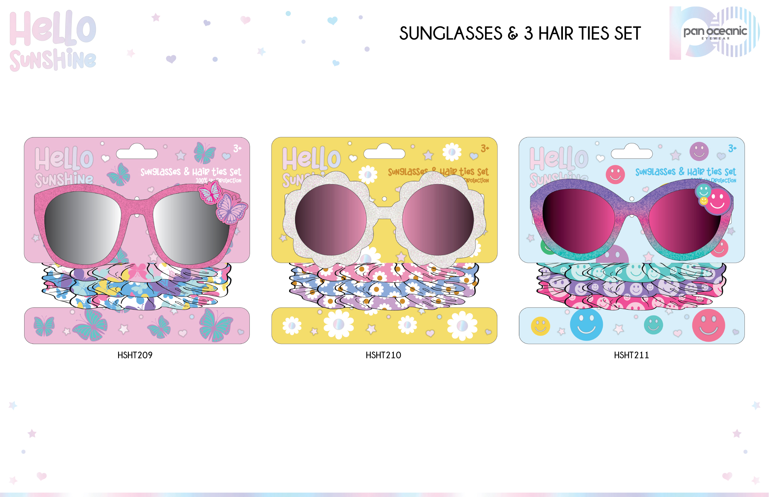 Hello Sunshine 3-Pack Hair Tie Set
