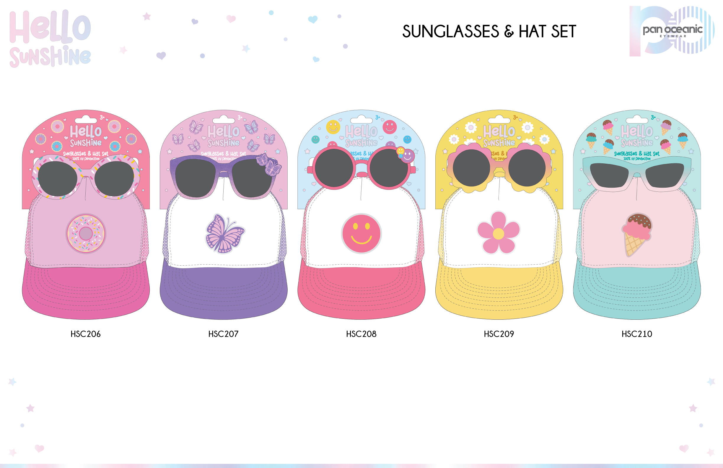 Hello Sunshine Sun & Trucker Hat Set