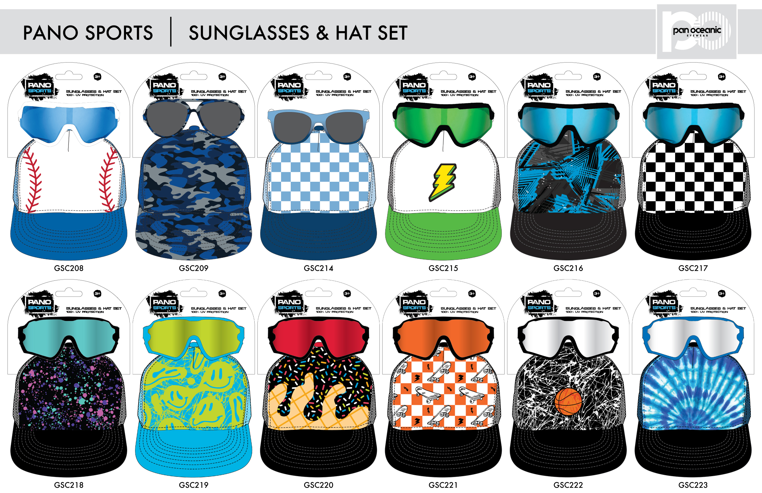 Pano Sports Sunglasses & Trucker Hat Set — Style 2